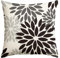 Artoid Mode Blumen Schwarz Dahlien Halloween Kissenbezug, 45x45 cm Saisonnal Herbst Zierkissenbezug Couch Wohnzimmer Deko