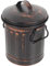 DOITOOL Ascheeimer Mit Deckel Feuerfest, Vintage-Kamin Blecheimer Eimer Mit Deckel Kübel Metalleimer Kaminzubehör Mülleimer Klein Aschedose Kohleeimer Vorratstank Behälter Für Feuerstellen Holzofen
