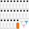 YOUNGSAY 24 Pièces Mini Bouteille Vide pour Alcool, 50ml Plastique Mini Bouteille Alcool Vide, Mini Bouteille avec 3 Entonnoirs, Pour Conserver L'alcool et Les Jus (Transparent)