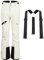 Pantaloni da Sci da Donna Cuciture Nastrate Impermeabili Ghette da Neve Integrate Ginocchio Articolato Bretelle Staccabili Regolabili Pantaloni Softshell Invernali da Esterno