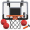 HYES Mini Basketballkorb für Kinder, Zimmer Basketball Set Mit 3 Ball Pumpe Indoor Office Home Outdoor Basketballbrett Wandmontage, Sport Spielzeug Basketball Board, Schwarz Weiß…