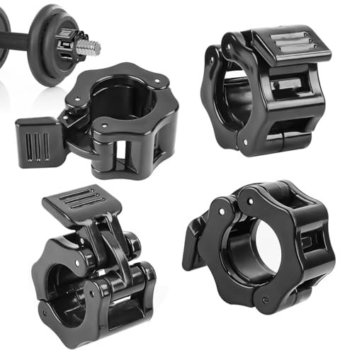 4 Stück hantelverschluss 30mm Stangen Hantelverschlüsse Professionelle Schnellverschluss Halsbänder für Workout Gewichtheben Training Fitness Zubehör
