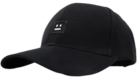 56-58cm 59-63cm 63-69cm Großer Kopf Mann Große Größe Kausale Schirmmützen Coole Hip Hop Hut Mann Plus Größe Baseball Caps, A4 schwarz, 63-70CM
