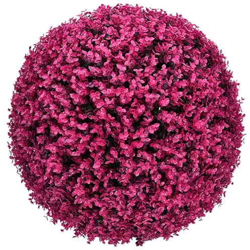 MHUQIA Künstliche Pflanzenkugel 40cm, Künstliche BuchsbaumkugelKünstlicher Buchsbaum, Künstliche Pflanzen Witterungsbeständigkeit, dekorative Kugeln, künstliche Buchsbaum-Kugel