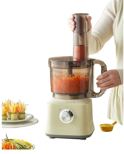 robot de cocina trituradora de alimentos Relleno multifuncional totalmente automático, control de perilla, procesador de alimentos universal, licuadora de verduras ralladas de 1,5 L de capacidad