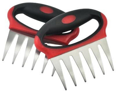 2 Piezas Garra para Carne, Garras Trituradoras de Carne de Acero Inoxidable, Garras de Barbacoa Patas de Oso para Picar Carne para Cerdo Desmenuzado…