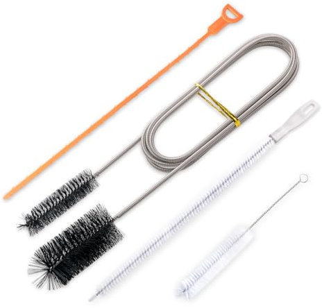 MEGAVOW 4 Pack Drain Sink Unblocker Tools, 61 inch Spring Pipe Cleaner, 17.7 inch Drain Snake, 78.7 inch Plumbing Cleaning Brush, 20 inch Hair Clog Remover for Sewer, Kitchen, Bathroom, Toilet