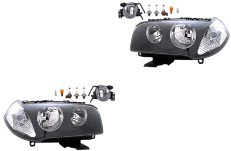 Johns, Scheinwerfer Satz Halogen Front passend für BMW X3 E83 01/04-08/06 H7 H7 Links & Rechts + Nebelscheinwerfer + Leuchtmittel