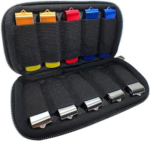 ECOETBOO Flash Drive Case USB Holder, Storage Bag for USBs/Key Drives (Case Only) (Black 10 Slots)