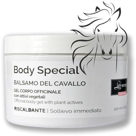 Pferdebalsam Wärmend Extra Stark für Muskeln & Gelenke | 500 ml Massagegel für Rückenverspannungen, Muskelkater & Gelenkschmerzen | Made in Italy | Ideal für Sport, Regeneration & Muskelentspannung