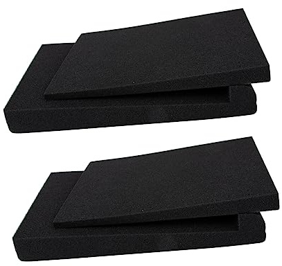 ifundom 2pcs Speaker Noise Isolation Cushions for Acoustic Soundproofing with Sponge Material Versatile Angle Adjustment Black Sound Insulation Pads for Speaker Box