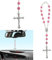 Mezrkuwr Auto Rosenkranz für Rückspiegel mit Kruzifix, mit Rosa Rosenblumendesign Autofahrer Geschenk Gebetskette für Auto Innenspiegel Sonnenblende Talisman Glücksbringer im PKW