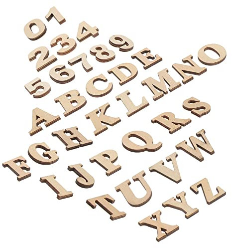 Anneome 36pcs Unfinished Holz Zahlen Dekorative Buchstaben Für Scrapbooking En Sammelalbum Buchstaben Alphabet Handwerk