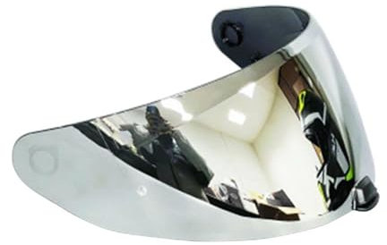 Helmvisierlinse, Helmvisier Visier Winddicht Antibeschlag Compatible with H-JC I70 I10 HJ-31 Motorradhelm Brille Windschutzscheibe(Silver)