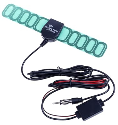 Muuoeou Car AM FM TV Radio Digital Antenna Aerial Signal AMP Amplifier Booster