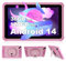 DEEMWOLF 7 inch Kids Tablet Android 14,36GB (12+24) + 128GB/1TB TF child tablet,WIFI6/BT5.0,8000mAh,Eye Protection Children's, Parental Control Mode,Education Tablets(Pink)