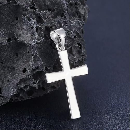 Anhänger aus reinem Platin 950 für Damen, Glücksbringer, Kreuz, Stempel, Pt950, 1,9–2,1 g