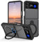 DOMAVER Cover per Samsung Z Flip 4/Flip 3 con supporto regolabile, custodia magnetica Z Flip4 con cavalletto invisibile, compatibile con MagSafe, custodia traslucida opaca per Samsung Z Flip3, colore: