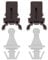 Bin Lid Replacement Striker Pin & Latch Set Compatible with Brabantia for Broken Lid - Catch Spare Touch Waste Bins 20L, 30L, 40L, 45L, 50/60L (2 Pairs Pack) By Print It Uk