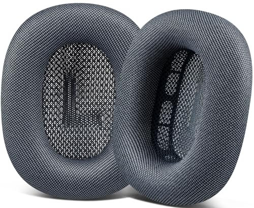 SOPROM Upgraded Ear Pads Replacement for Airpods Max Over-Ear Headphones, Earpads Cushions with Durable Mesh Fabric, Softer Foam, Noise Isolation and Sweatproof - Midnight