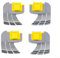 ZiStarlilife Lot de 4 brosses à récurer cycloniques QUMOX pour nettoyeur de piscine Zodiac MX8 MX6, pièces de brosse automatique pour aspirateur de piscine, entretien de piscine enterrée