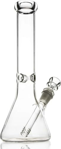 Glass Bong – Ice Catcher & 14.4mm Bowl, Premium Water Pipe for Smooth Smoking – Heavy Duty Dab Rig, Bongs for Herbs & Tobacco ‘Nicotine Free’