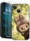 Cliffora Cute Cartoon Labubu-Inspired Print Phone Case for iPhone 11 12 13 14 15 16 Pro Max/XS/SE with 2 Screen Protectors, Soft Silicone Back Cover