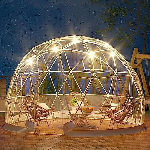 Bubble Tent Dome House - Outdoor Camping Zelt für 5-7 Personen, 3,6 m Iglu-Zelt mit PVC-Abdeckung, Fenstern & Tür für Hinterhof-Essen & Sternenbeobachtung