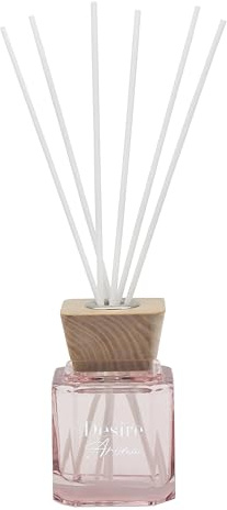 Lesser & Pavey Desire Aroma Rose & Bergamot Reed Diffuser 100ml | Air freshener, calming ambience, aromatherapy, thoughtful gift, stick diffuser, stress relief mind