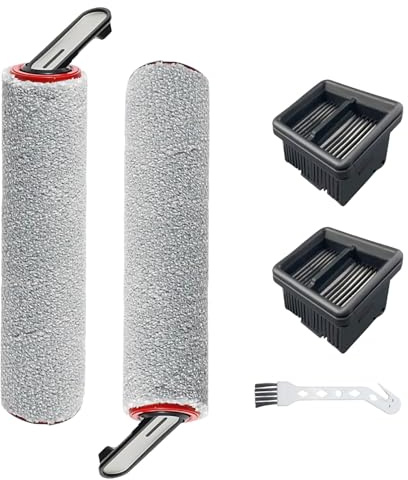 Mop Roller HEPA Filters for DREAME H15 Pro/H12 Pro Flexreach Wet and Dry Vacuum Cleaner, 2pcs Washable & Reusable Mopping Roll, 2 Filter, 1 Cleaning Brush