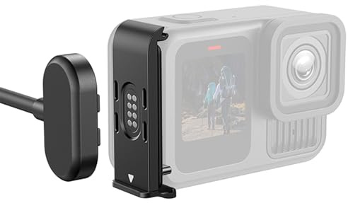 Magnetic Contacto Go pro(Door/Power Cable Kit) for Go pro Hero 13/12/11/10/9 Black,IPX5 Waterproof Side Door Cover with 1.2m Charging Cable Compatible with Go Pro, Fast Charging, Go pro Accessories
