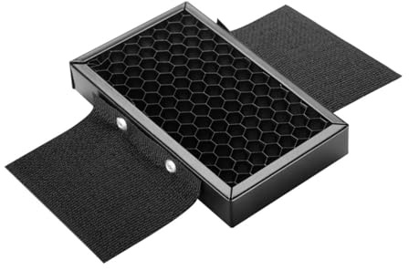 BESPORTBLE Riflettore di Luce Griglia Nido d Ape Filtro Griglia per Accessori Paraluce per Torcia Chiusura Strappo Materiale di Buona Qualità Compatto e Leggero per Uso Portatile