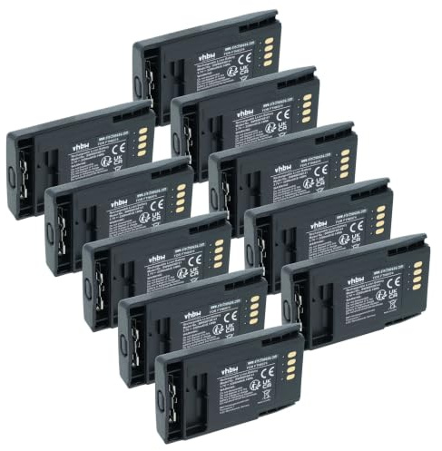 vhbw 10x batteria compatibile con Motorola MTP850S, MTP800, CEP400, PTX850, MTP850 Zeon radio (2200mAh, 3,7V, Li-Ion)