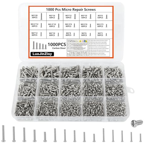 1000 PzViti M2 M2,5 M4, Piccole Viti per Occhiali