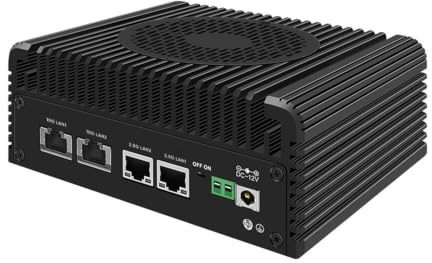 FakestarPC Dual 10GbE 2x2.5G RJ45 Firewall Mini PC Alder Lake N150 2xNVMe 2.5''SATA DDR5 NAS Computer pf-Sense No Ram No Storage