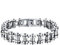OIDEA Herren Edelstahl Fahrradkette Armband, 13mm Breit Biker Glieder Link Handgelenk poliert Panzerkette Kettenarmband Biker Motorradkette, Silber