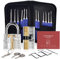 Diyife Set Grimaldelli, [26 Pezzi][Nuova Versione] Set di Grimaldelli grimaldelli Professionali per Serrature con 2 Lucchetti da Allenamento Trasparenti per Spillare,Principianti,ECC(Blu)