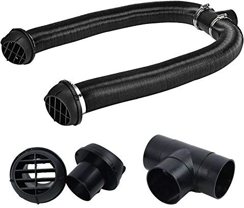 Suppyfly 60 mm Lüftungsschlauch, Heizung, Rohrleitung, T-Stück Warme Luft Auslass Schlauch-Clips Ersatz Zubehör
