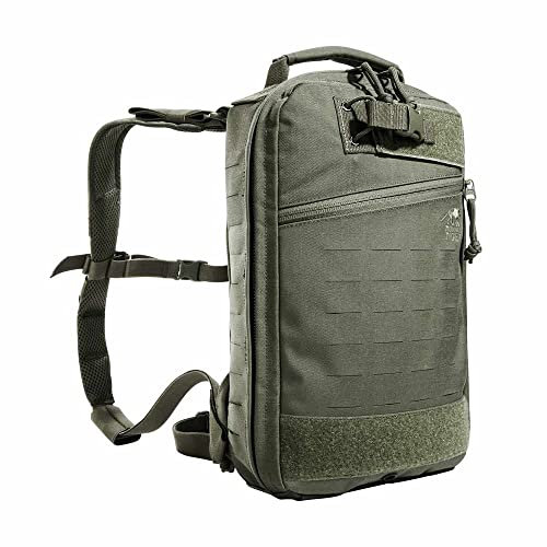 Tasmanian Tiger TT Medic Assault Pack MK II Small Erste Hilfe Rucksack mit Panelen und Innentaschen, Steingrau-Oliv IRR