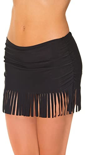 Aquarti Baño Pantalones Bikini con Mini-Falda para Mujer, Negro, 46