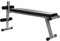 ScSPORTS® Panca Palestra - Altezza Regolabile, Piatta, Pieghevole, Cuscino Imbottito, in Acciaio, Carico Max 120 kg, Rosso/Nero - Panca Piana per Allenamento, Sollevamento Pesi, Palestra Casa (Nero)
