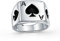 Personalisieren Viel Glück Gambler Las Vegas Lucky Casino Playing Card Black Ace Of Spade Ring Für Männer Pokerspieler Zwei Ton Oxidiert .925 Sterling Silber Anpassbar