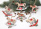 LB H&F 6 x Anhänger Herbst Winter Deko Holz mit Glöckchen Schelle Weihnachtsdeko Weihnachten ROT (schaukelpferd)