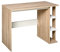 HOMCOM Schreibtisch mit Regal Bücherregal Computertisch Bürotisch Spanplatte Natur+Weiß 100 x 44 x 74 cm