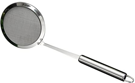 Suppenlöffel Fetttrenner Schaumkelle Abseiher Abschäumer Edelstahl Schöpflöffel Fettabschöpfer Schaum Löffel Filter Pfannenwender Küchenhelfer Metall feinmaschiges Sieb für Lebensmittel Küche Kochen