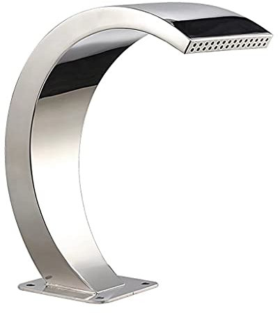 SIERINO Fontana a Cascata per Piscina in Acciaio Inossidabile - Fontana per Piscina in Argento per Esterni Decorazione da Giardino per Piscine Interrate Cascate Fontana, 11 Gancio ad Arco, 65 * 30 cm