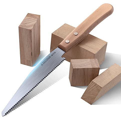 RUITOOL Japanische Handsäge 15,2 cm Zugsäge SK5-Stahl Flexible Klinge 14TPI Bündigschnitt Trimmsäge Holzsäge Holzgriff für Holzbearbeitung Handwerkzeuge