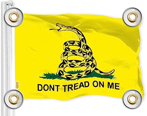 G128 Gadsden Don't Tread On Me Flagge,90x150 cm,LiteWeave Pro Serie bedrucktes 150D Poly, 4 Ecken Messingösen,historische Flagge, lebendige Farben, perfekt für Balkon, langlebiger als 100D 75D Poly