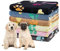 Dono 1 Packung mit 6 Hundedecken, weiche, flauschige Fleece-Welpendecke für kleine, mittelgroße und große Hunde und Mädchen, rosa Pfotenabdruck, Welpen, Hund, Katze, warme Schlafmatte, Decken,
