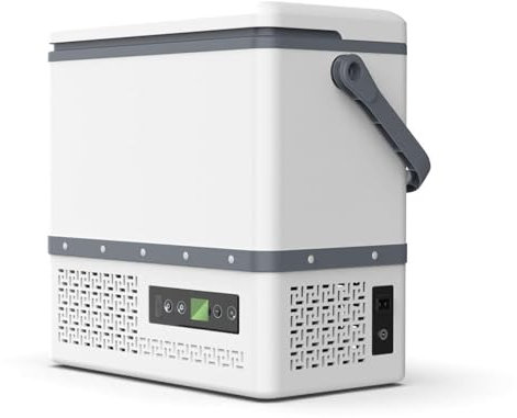 MNCXMOBA Frigorifero per Auto 12l, Frigo Frigo Elettrico A Compressore Portatile 12v/24v/220v per Auto, Camper, Camion, Furgone, Barca Campeggio, Viaggi, Pesca All'Aperto -20℃~+20℃